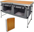 CampLand Outdoor Folding Table Aluminum Lightweight Height Adjustable by CampLand