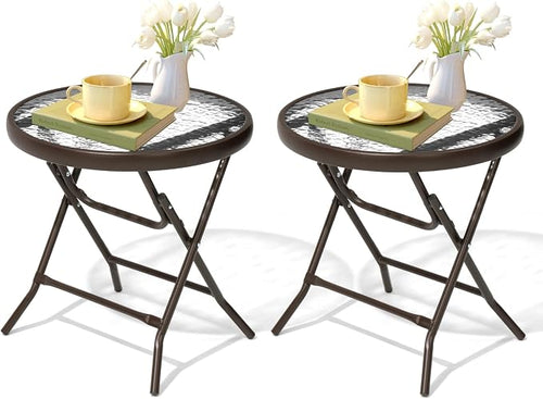 2 Pieces Outdoor Side Table by Enjoymyhome