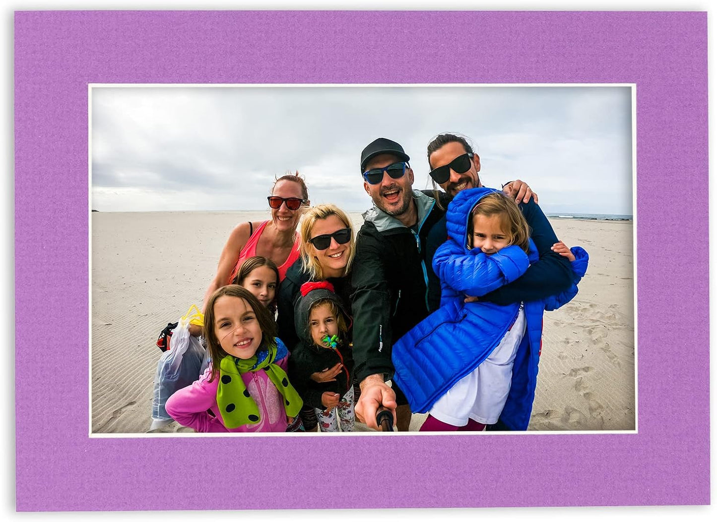 5.5x8.5 Mat for 8.5x11 Frame - Precut Mat Board Acid-Free Dark Purple 5.5x8.5 Photo Matte for a 8.5x11 Picture Frame, Matboard for Family Photos, Show Kits, Art, Picture Framing, Pack of 10 Mats