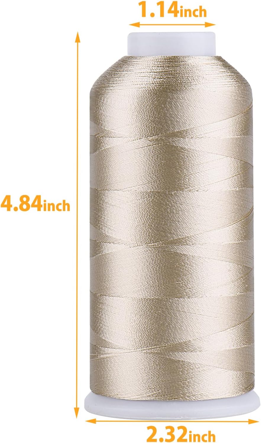 Simthread Rayon Embroidery Thread 5500 Yards, 40wt 100% Rayon Viscose for Commercial and Domestic Machines - Pussywillow 1060