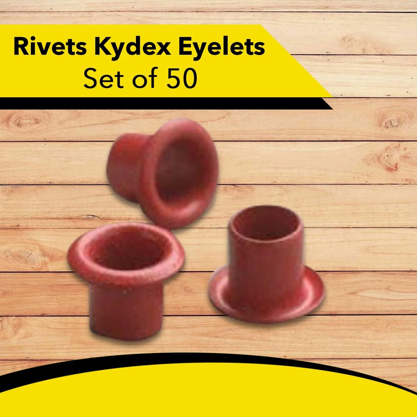 Kydex Rivets Eyelets, 8-8 1/4" Multicolored Grommet Eyelets for Tactical Holster Making, Knife Sheath Crafting, Fasteners for Custom DIY Kydex Projects (Set of 50)
