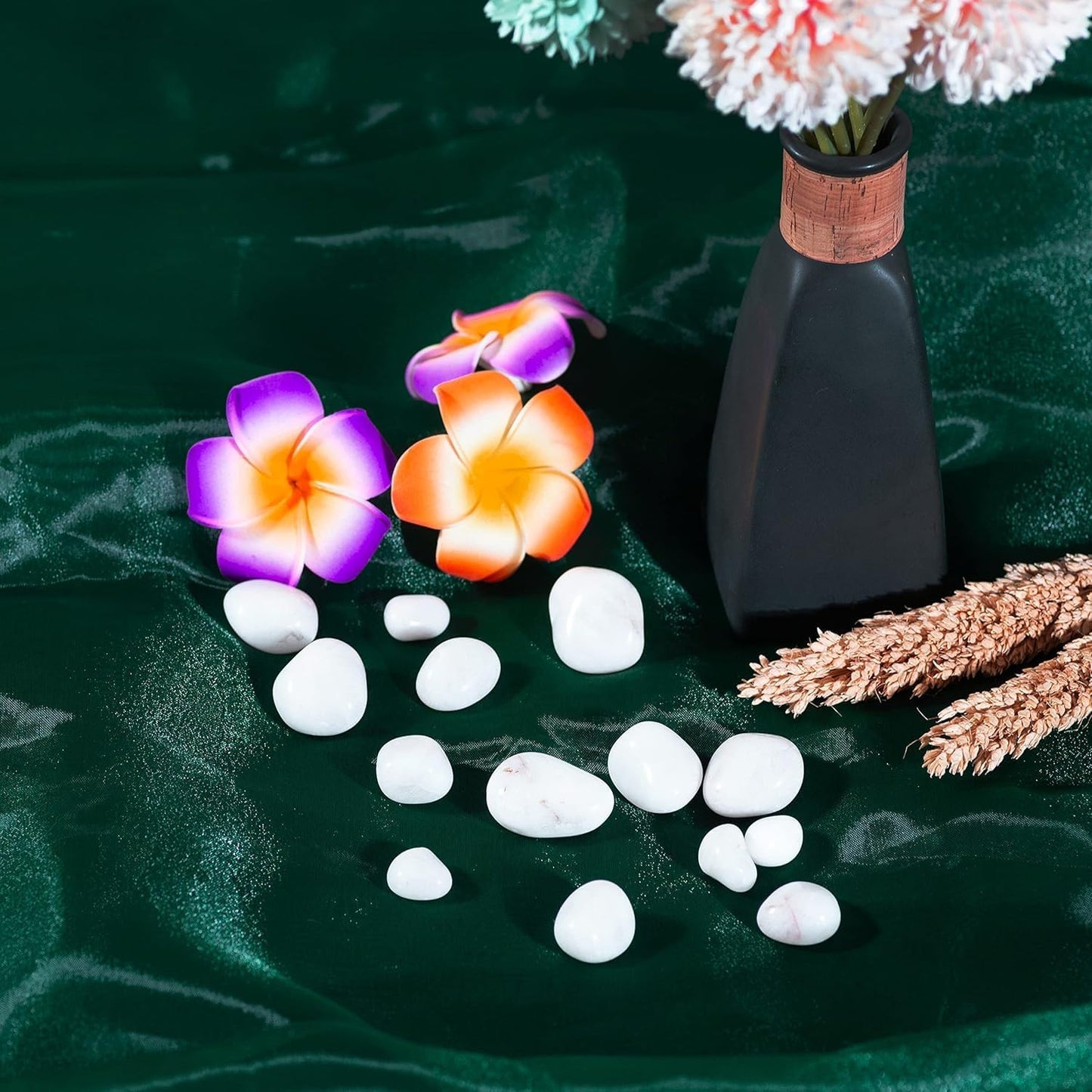 Fynite Sheer Organza Fabric | 20 Yards Long | 44" Wide | Bridal Solid Bolt for Wedding Dress, Fashion Craft Decorations | Silky Shiny Organza - Hunter Green