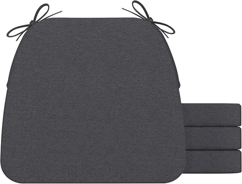 AAAAAcessories D-Shaped Chair Cushions, Machine-Washable Cover, Dark Grey by AAAAAcessories