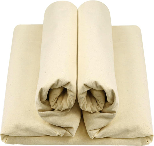 HOTGODEN Medium Weight 100% Cotton Muslin Fabric: 63 inch x 5 Yards Unbleached Muslin Linen Fabric Material for Sewing Material Apparel Cloth