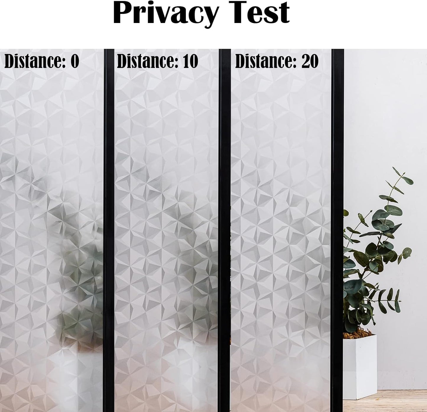 Niviy 3D No Glue Static Cling Window Films Privacy Cut Glass Window Sticker for Bathroom Office Kitchen Window Decor 29.5"x 78.7", Frosted