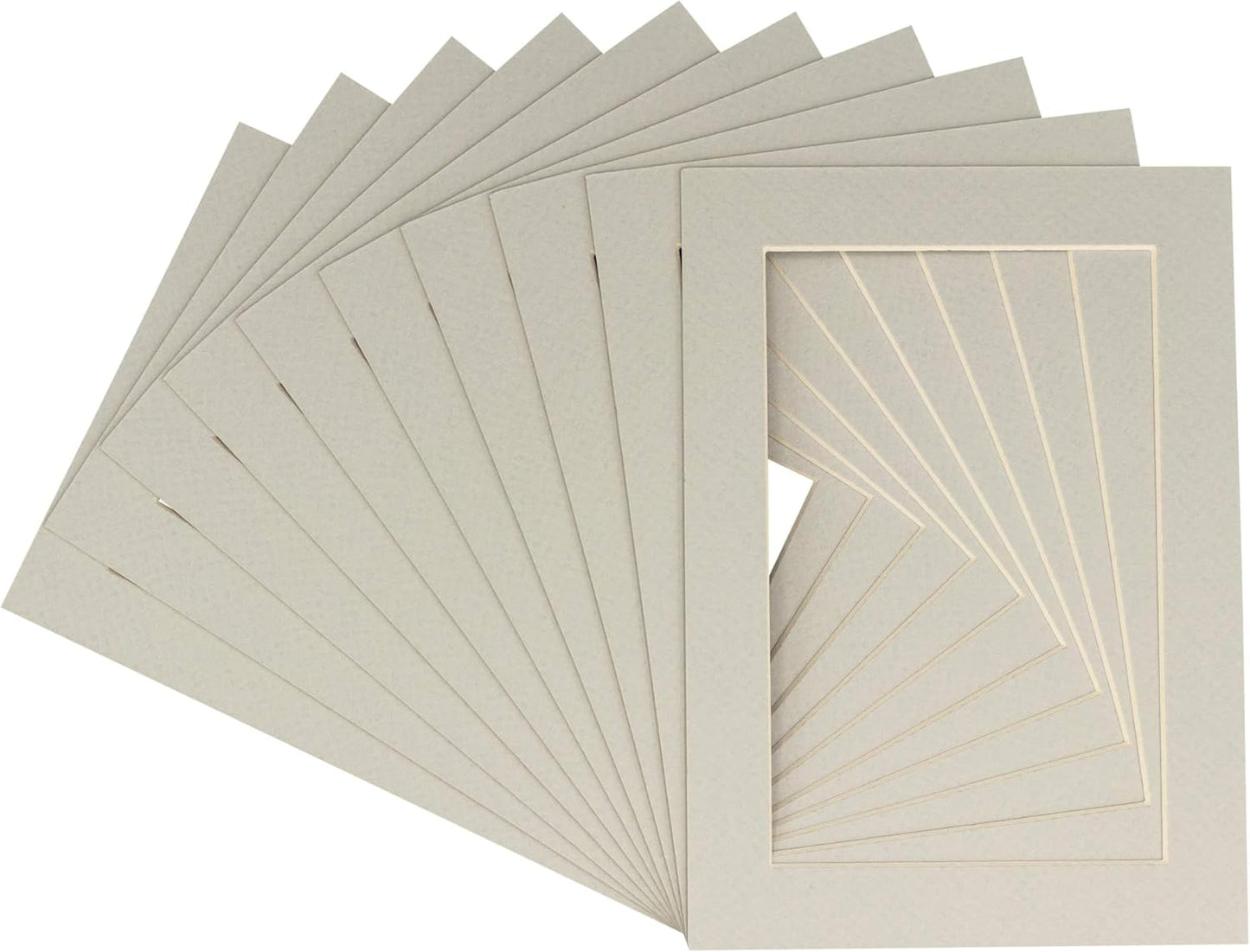11x14 Mat for 8.5x11 Photo - Precut Grey Picture Matboard for Frames Measuring 11 x 14 Inches - Bevel Cut Matte to Display Art Measuring 8.5 x 11 Inches - Acid Free Pack of 100 MATS