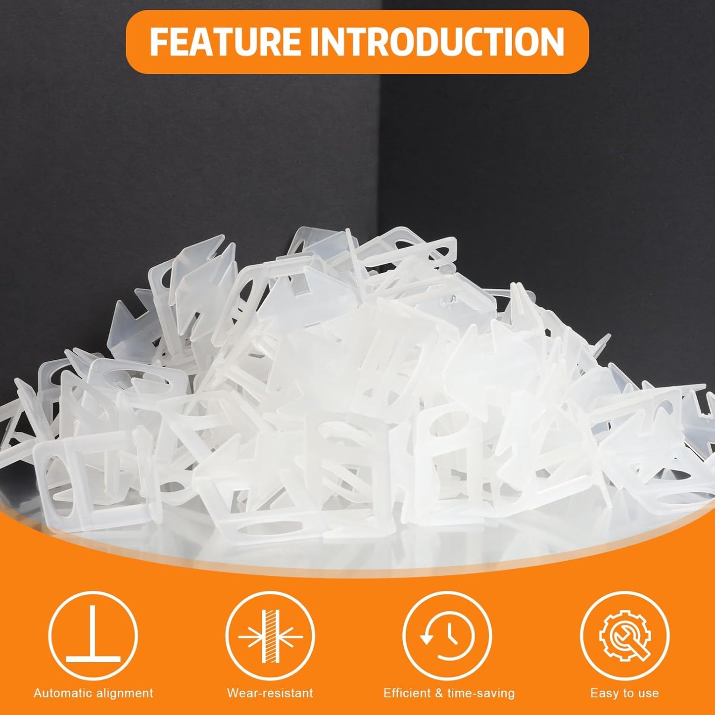 DGSL Tile Leveling System, 3500-Piece Tile Spacers Clips 1/8 Inch Tile Tools, Tile Installation Tools for Professional Ceramic Tile and Stone Installation