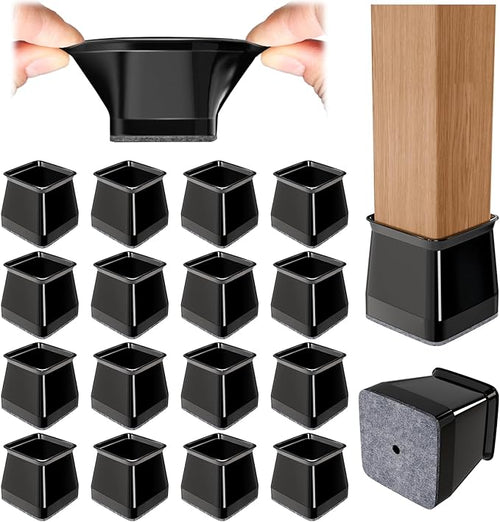 24 Pcs Chair Leg Floor Protectors Square by Ansible