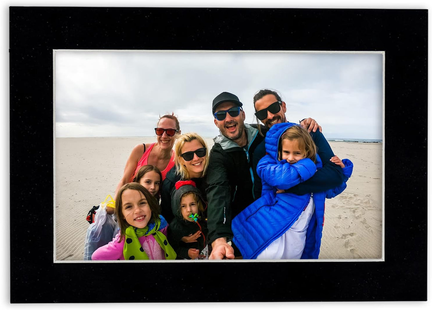 8x10 Mat Bevel Cut for 5x8 Photos - Acid Free Black Suede Precut Matboard with Backing Board and Crystal Clear, Self Seal Photo Mat Bag - for Pictures, Photos, Framing - 4-ply Thickness