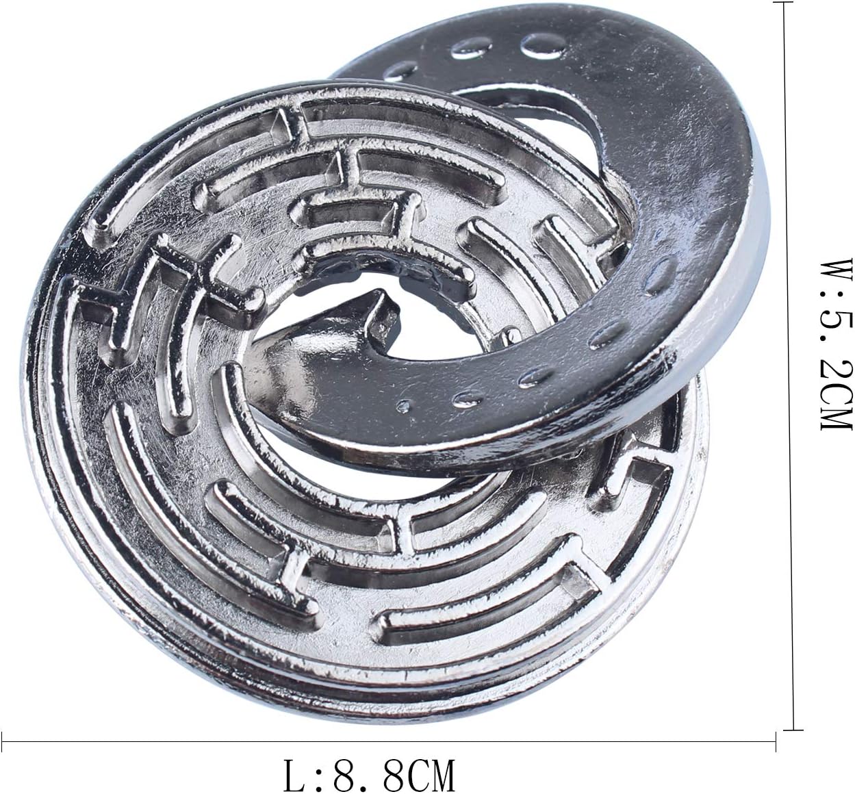 Brain Teaser Puzzle for Adults Puzzles Metal Hole Lock Adult Educational Toy Jigsaw IQ Puzzle (Blue)