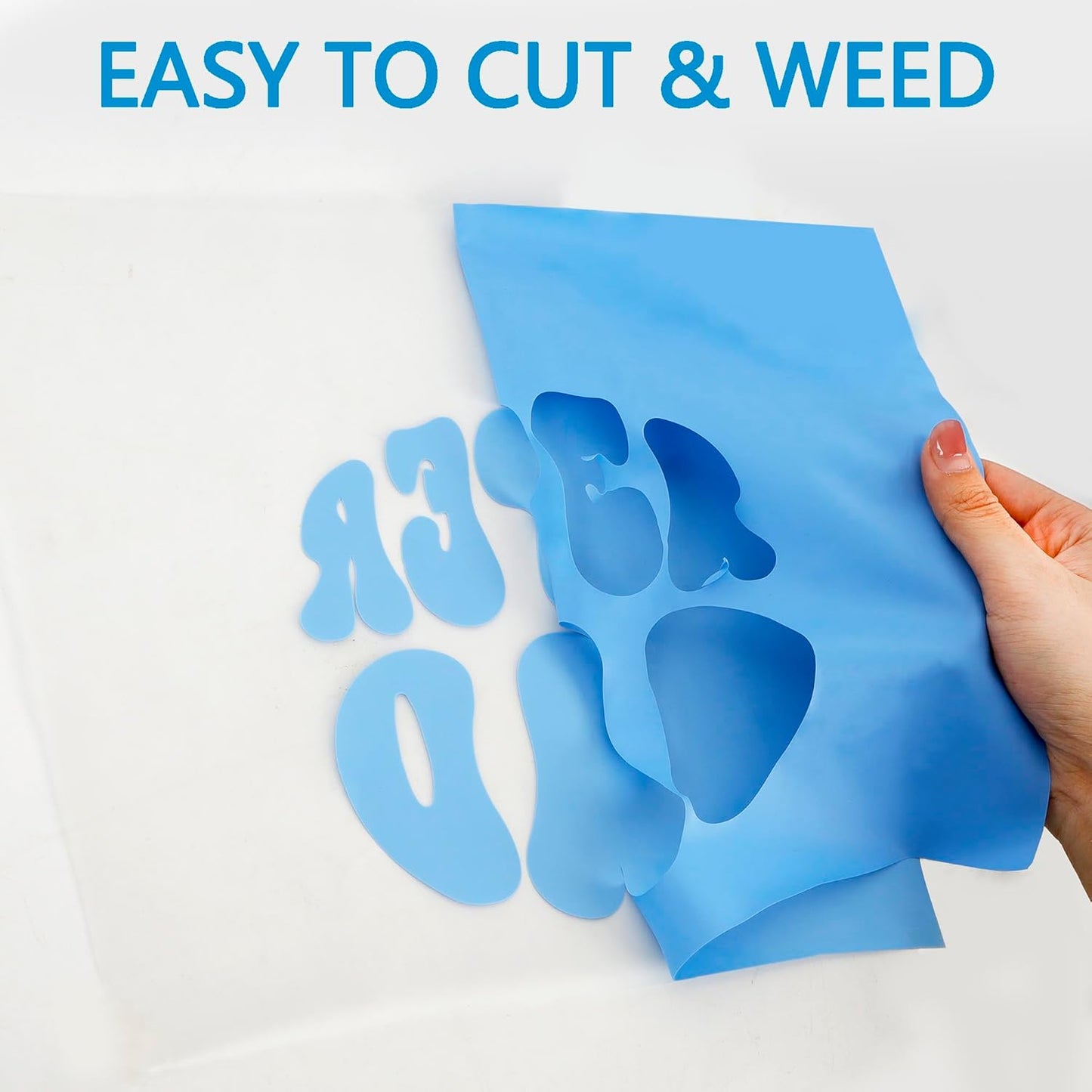 HTV Iron on Vinyl 12Inch by 25ft Roll Heat Transfer Vinyl for T-Shirt HTV Vinyl Rolls for All Cutter Machine - Easy to Cut & Weed for Heat Transfer Design (25ft, Sky Blue)