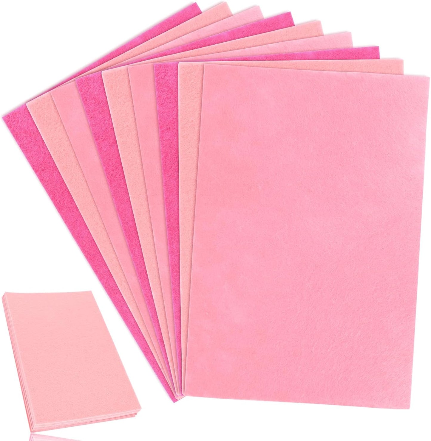 Whaline 18Pcs Felt Fabric Sheets Soft Thick Assorted Pink Craft Felt Pack for DIY Craft Sewing Patchwork Art Projects, 3 Colors, 7.9 x 11.8 Inch