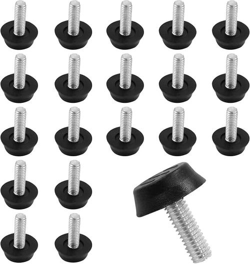20Pcs 1/4" Thread Adjustable Furniture Levelers, M6 Stainless Steel Screw in by Unlorspy
