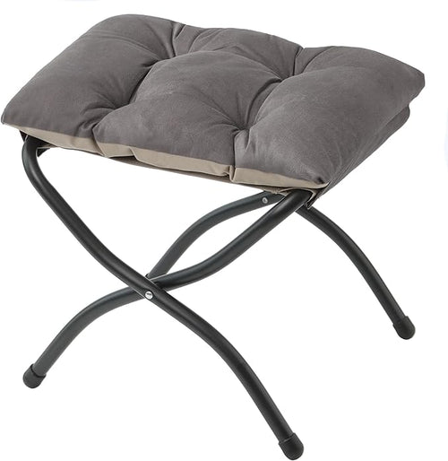 15" Folding Ottoman, Foldable Footrest Stool, Portable Small Foot Stool by MordchilHF