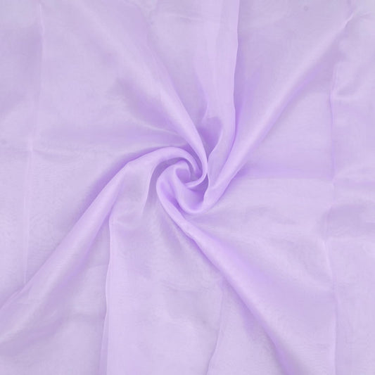 Organza Fabric 5 Yard Bridal Solid Sheer Organza Fabric Bolt for Wedding Dress, Fashion, Crafts, Decorations Silky Shiny Organza 44" - (5 Yard, Lavender)