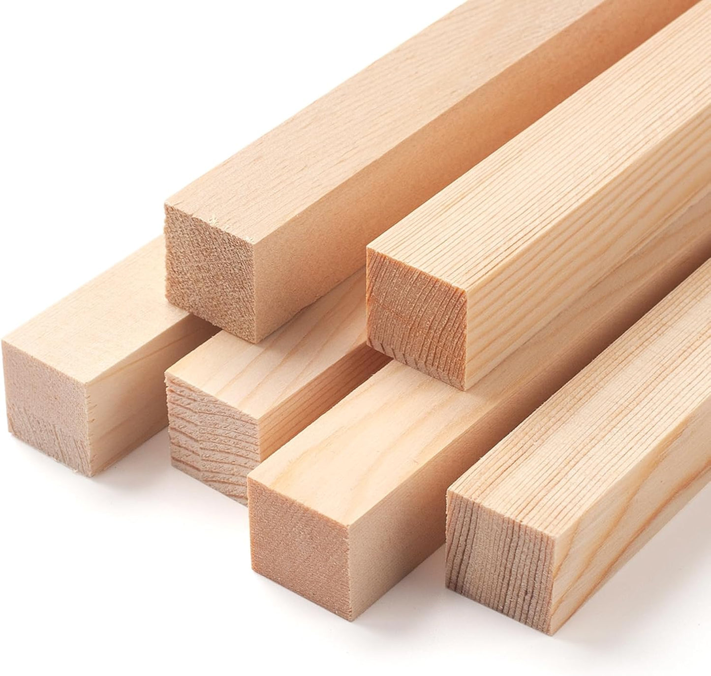 Square Wooden Dowel Rods, 6 PCS 1" x 15" Square Wood Dowels Wooden Sticks for Crafting, Unfinished Hardwood Sticks Wooden Strips for Woodworking, Crafting, Arts and DIYers, Home Decor, Model Making