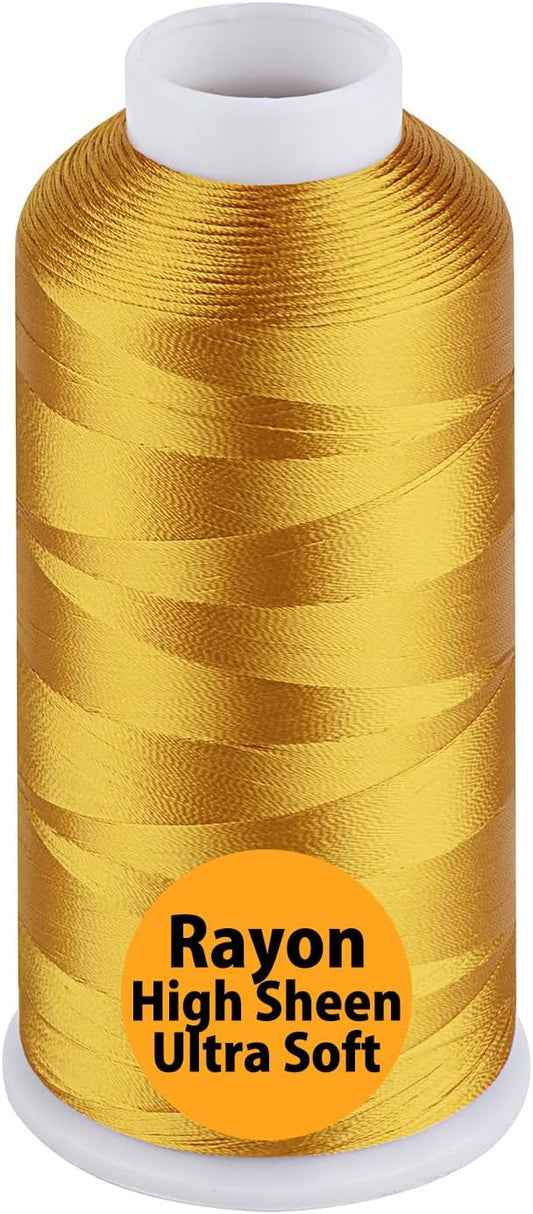 Simthread Rayon Embroidery Thread 5500 Yards, 40wt 100% Rayon Viscose for Commercial and Domestic Machines - Citrus Burst 1137