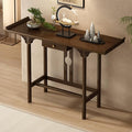 Bamboo Console Table with Drawer, Small Sofa Tables with Open Shelf, Chinese by Unknown