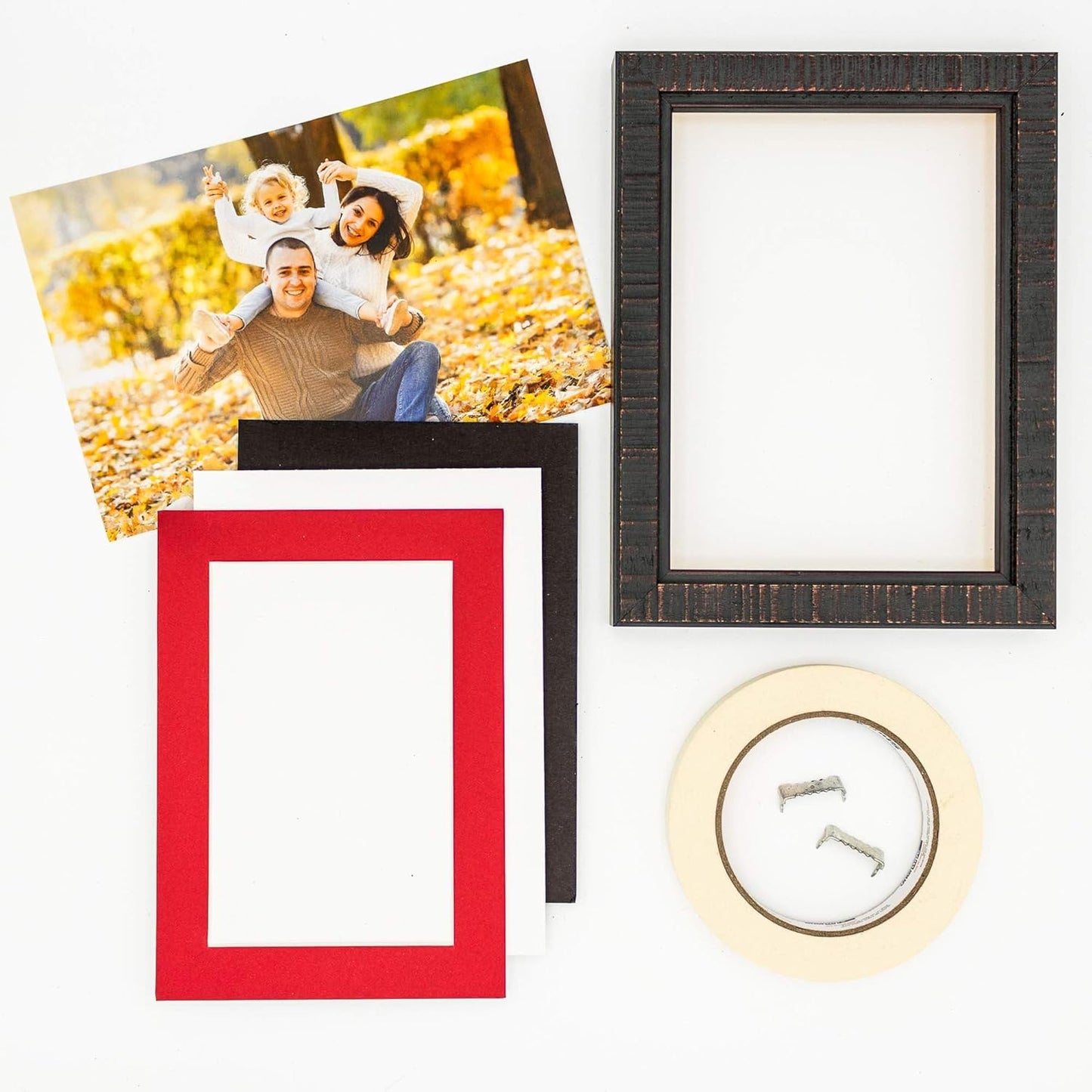 11x14 Mat Bevel Cut for 8.5x11 Photos - Acid Free Cardinal Red Precut Matboard With Backing Board and Crystal Clear, Self Seal Mat Bag - For Pictures, Framing - 4-ply Thickness