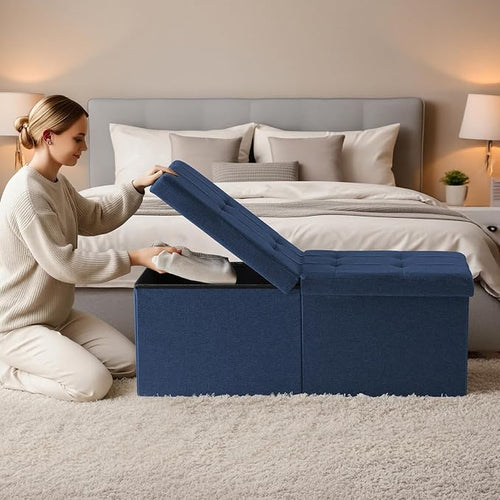 35-INCH Storage Ottoman Bench, Footrest - Image 2