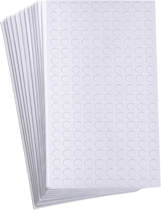 Outus 2400 Pieces Foam Dots Dual-Adhesive 3D Foam Tapes Pop Dots Adhesive Mount for Craft DIY Art or Office Supplies, 12 Sheets, Round (0.4 Inch)