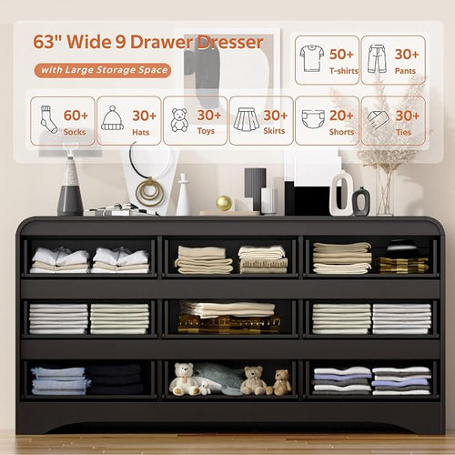 9 Drawer Dresser and Nightstand Sets - Image 2
