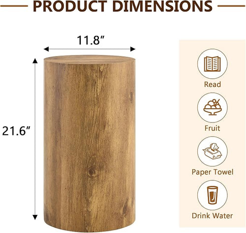 21.6''H Boho Cylinder Side Table - Image 2