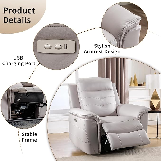 ANJ 2-Piece PU Leather Recliner Sofa Set - Image 4
