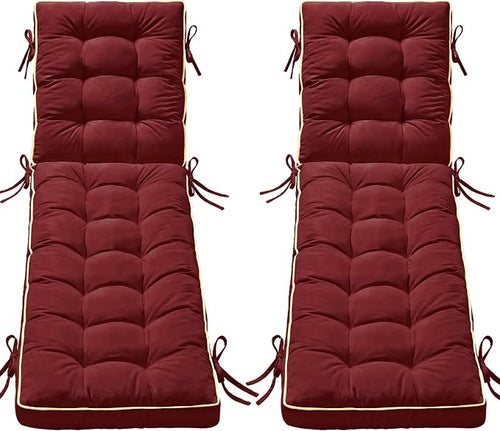 2 Pack 72x21 Inch Folding Chaise Lounge Cushion Quick Dry by AMCATON