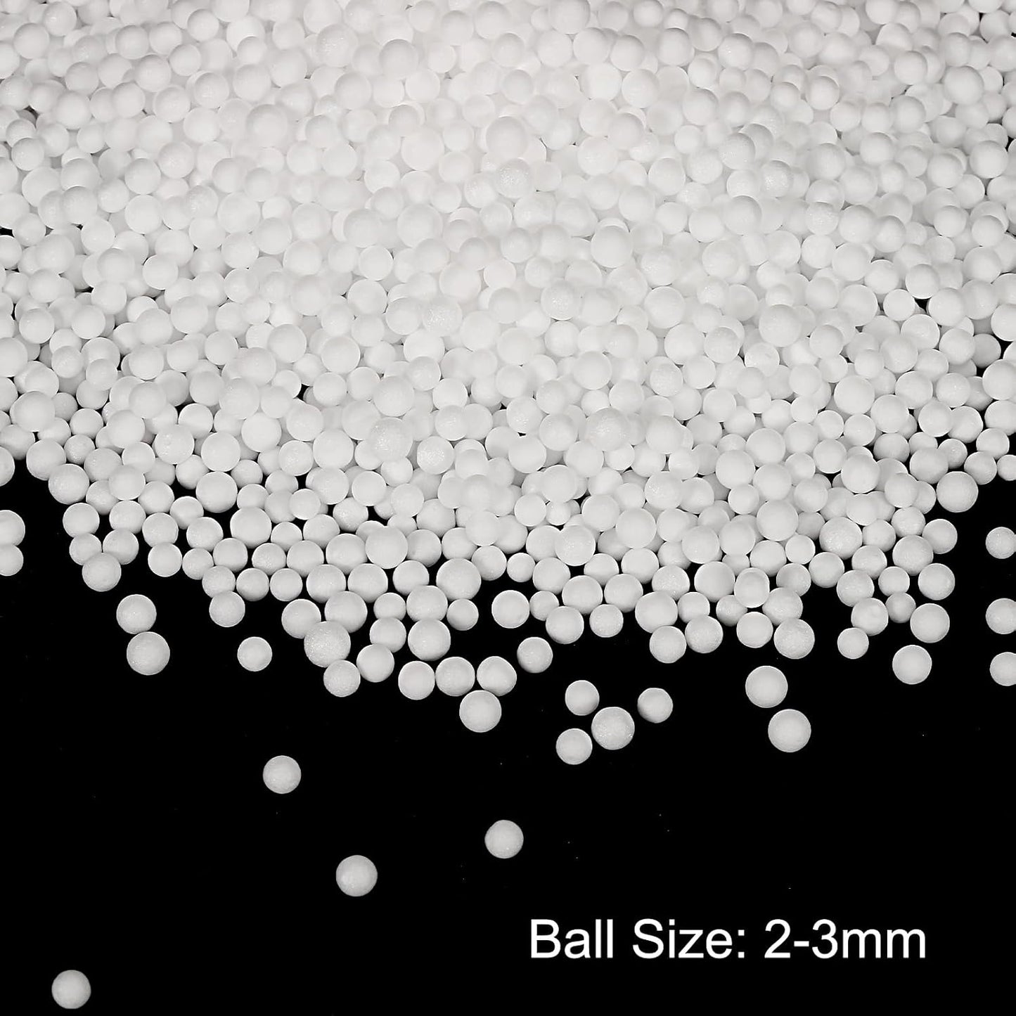 MECCANIXITY Foam Beads Foam Balls 2-3mm for Wedding and Party Decorations, Tiny Packing Balls, Arts DIY Crafts Supplies (White,1 Pack Approx 8000pcs)