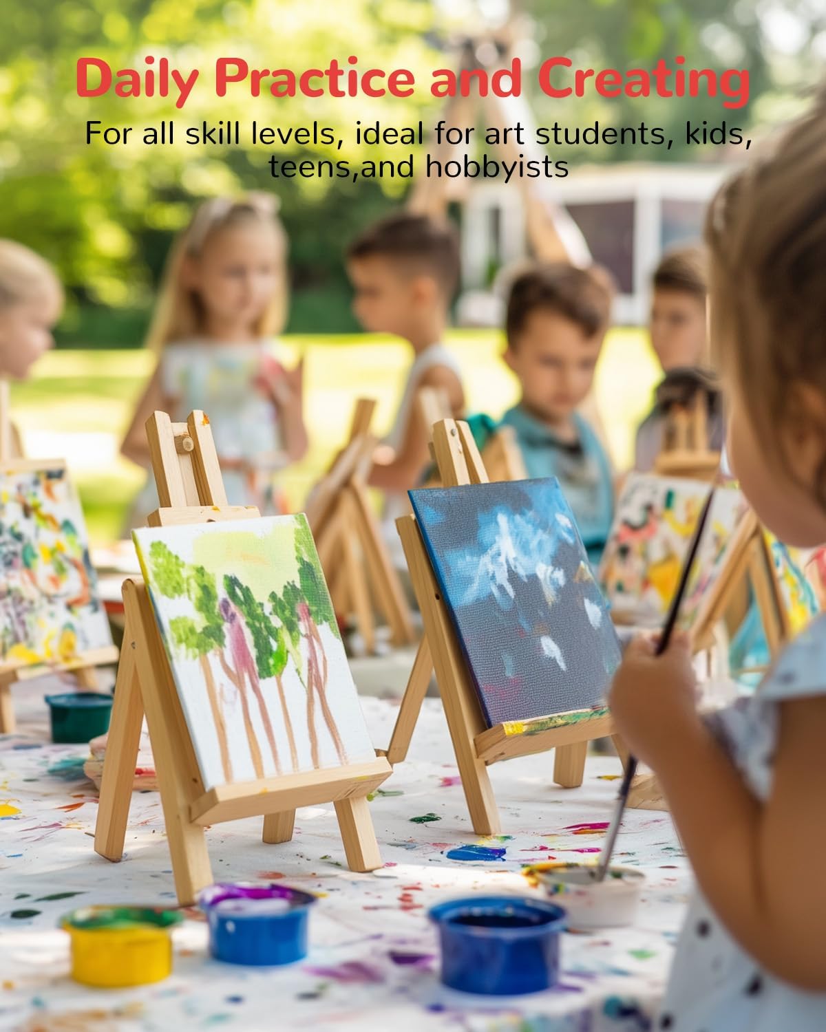 Canvas Boards for Painting 24 Pack, 5x7 Inch Small Canvas for Kids, Mini Canvas Panels for Painting 100% Cotton White Blank Canvases for Acrylics Oil Watercolor Paint