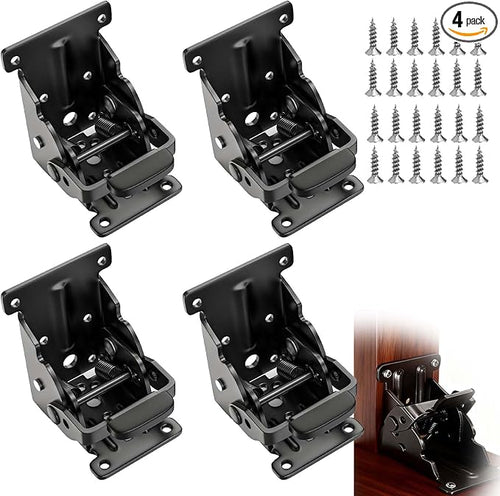 4 Pack Folding Brackets 0°-90°-180°, Heavy-Duty Self-Lock Hinge by LDZJHTYY