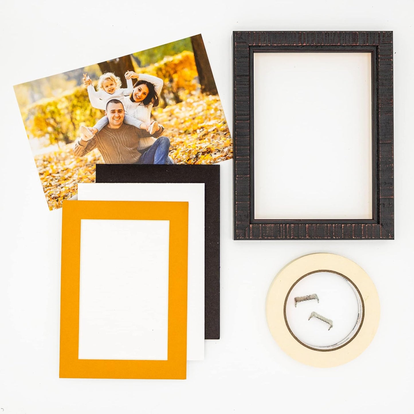 8.5x11 Mat Bevel Cut for 7x9 Photos - Acid Free Golden Orange Precut Matboard - For Pictures, Photos, Framing - 4-ply Thickness