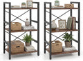 Tangkula 3-Tier Industrial Bookshelf, 16.5" Width Wooden Open Bookcase by TANGKULA