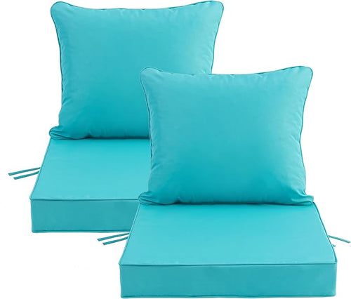 24x24 Inch Outdoor Chair Cushions Set of 2, Patio Furniture Cushions by Unknown