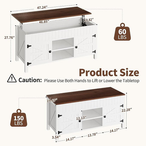 47.3“ Lift Top Coffee Table - Image 2