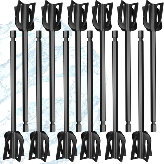 Resin Mixer Epoxy Mixer Paddles - 12 Plastic Pixiss Multipurpose Bidirectional Paint Stirrer for Drill Epoxy & Paint Mixer Drill Attachment - Paint Stirrers Epoxy Stirrer - Paint Mixer for Drill