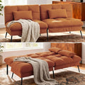 COMHOMA 72″ Futon Sofa Bed, Convertible Fabric Futons Couch by ComHoma