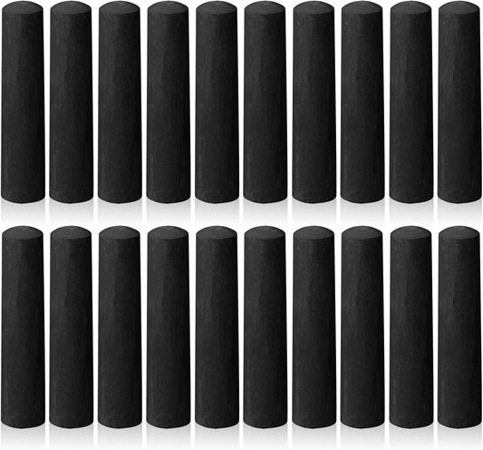 20 Pcs Sidewalk Chalks for Kids Non Toxic Jumbo Chalk for Party Gift Outdoor Art Classroom Play Painting (Black)