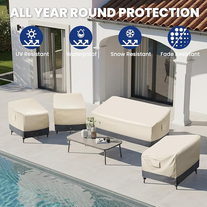Extra Heavy Duty Outdoor Couch Cover Waterproof Up to 8000pa, Large 3-Seater - Image 7