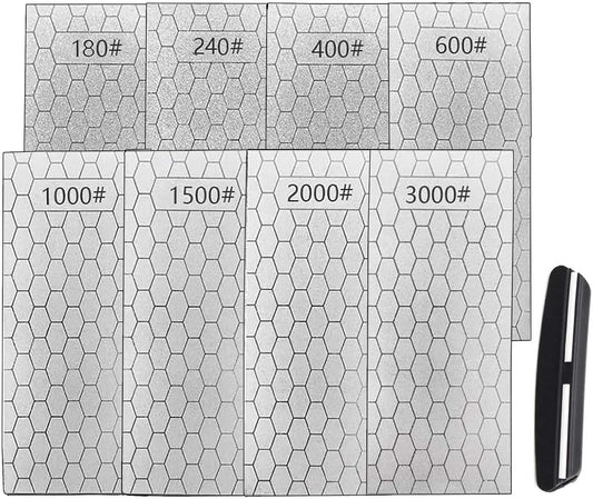 Diamond Sharpening Stone for 6 PCS Diamond Plate Honing Stone for Kitchen Sharpening Dull Knives Grindstone (SET-A)