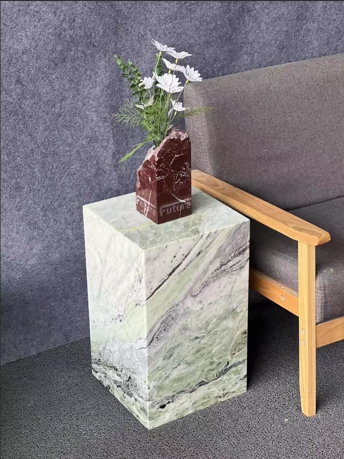 Green Marble Side Table Modern Square End Table by FutureStone