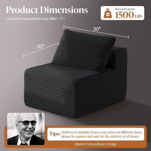 30" Cloud Sectional Couch Single Seat - Image 2