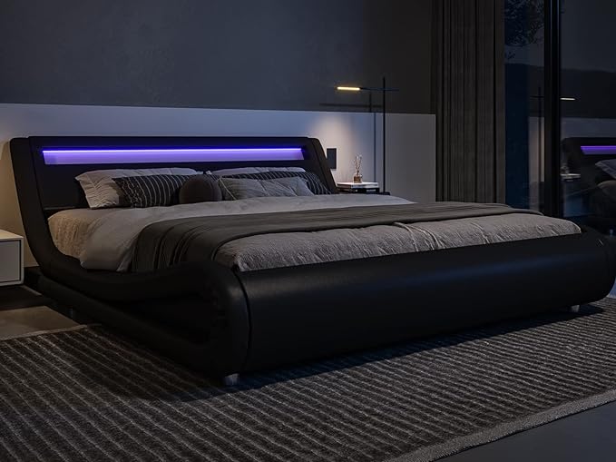 Allewie King Size LED Platform Bed Frame by Allewie