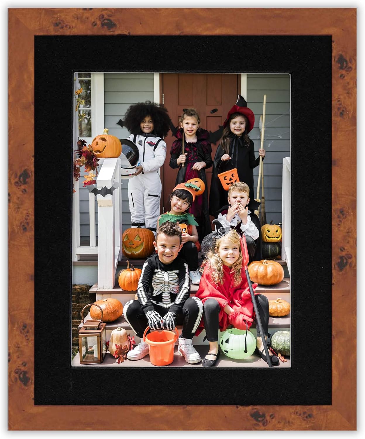 Poster Palooza Pack of Ten 8x10 Mats Bevel Cut for 6x8 Photos - Acid Free Black with Black Core Precut Matboards for Pictures, Photos, Framing - 4-ply Thickness