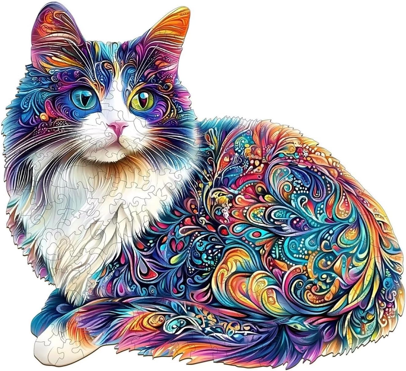 Lazy Cute Cat Adults Gifts Wooden 240 Pieces 13.4 * 12.2in