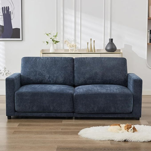 77.4" Chenille Modular Loveseat Oversized Upholstered 2 Seater Sectional Sofa by CACFTII