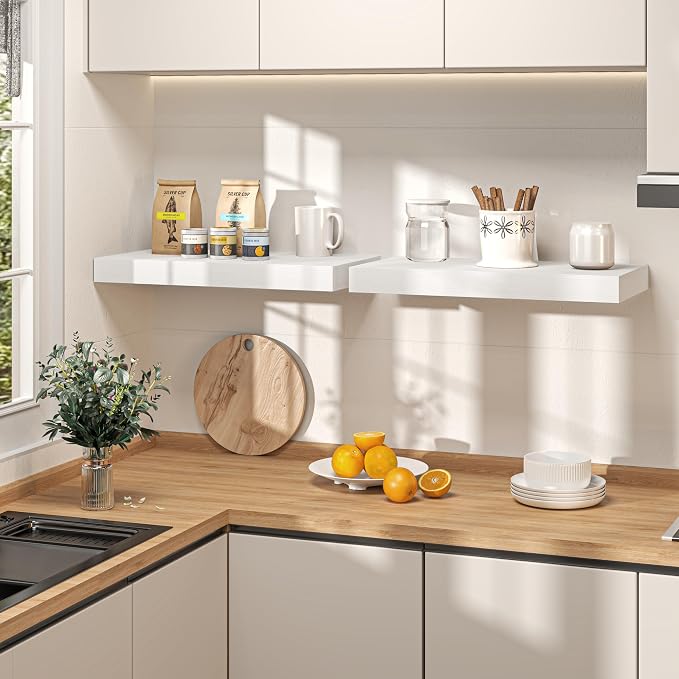 Fun Memories 72 Inch Floating Shelves, 12 Inch Deep Wall Shelf - Image 3