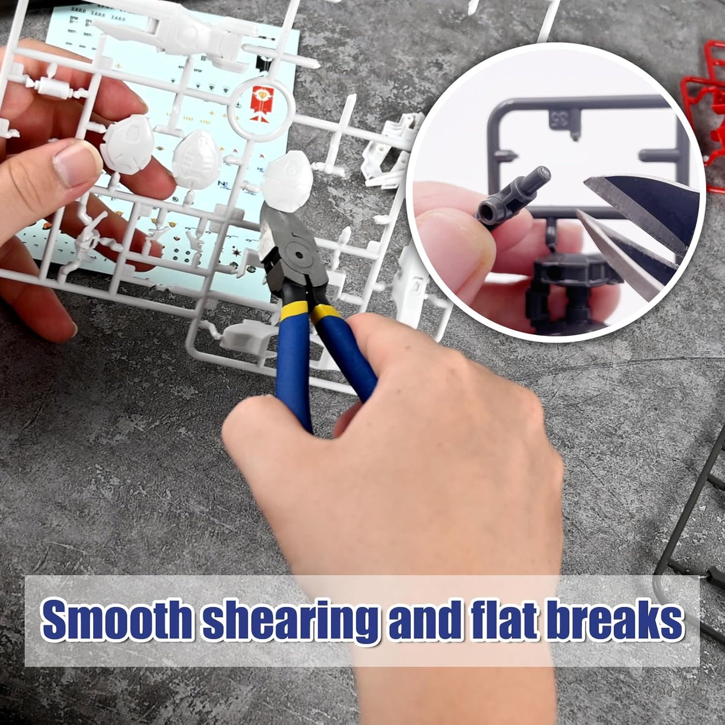 VCELINK Wire Cutters, 6-inch Side Cutter, CR-V Small Flush Cutter, 5 Pack Professional Small Wire Cutter with Spring-loaded for Artificial Flowers, Floral, Jewellery Making, and DIY Model Making