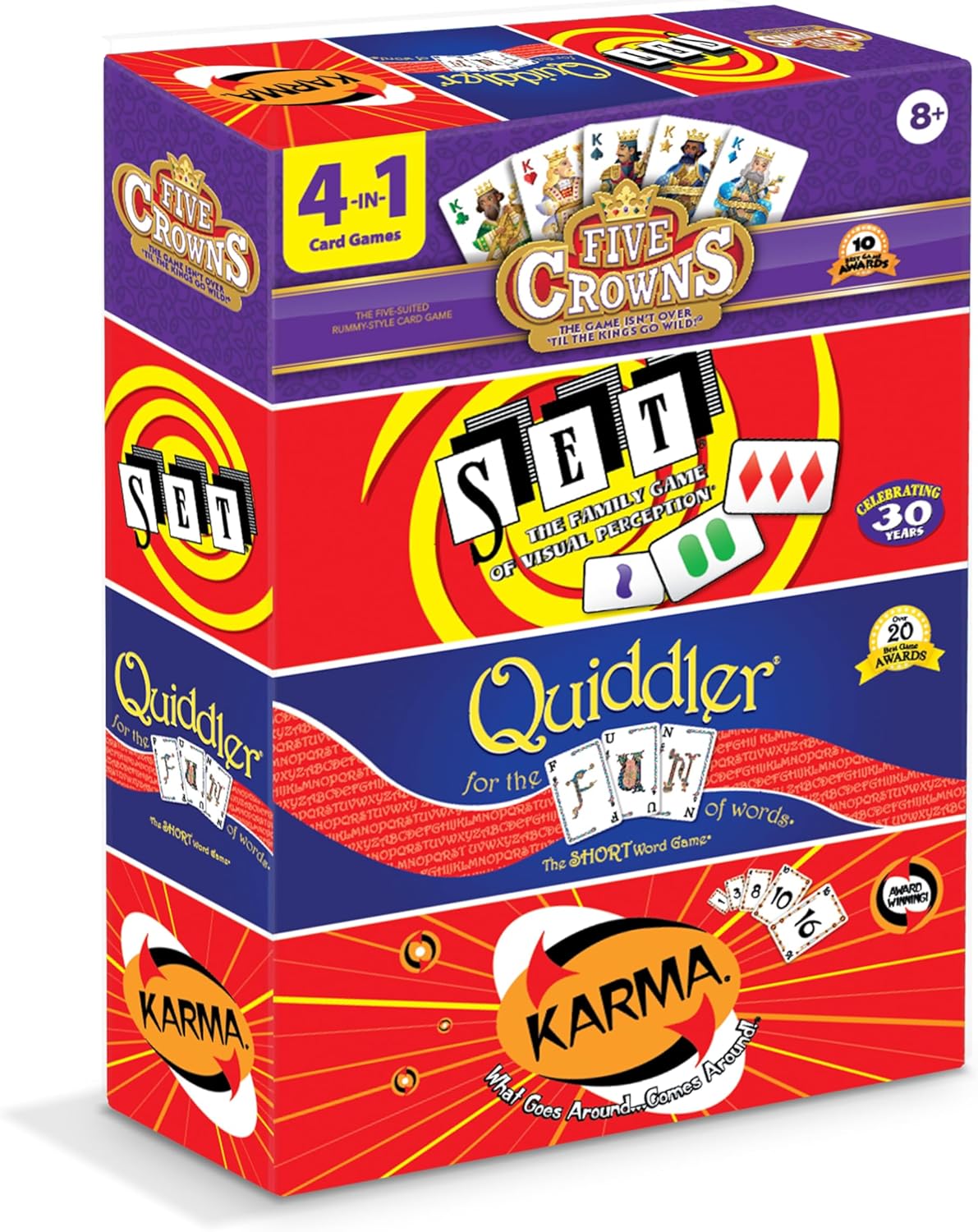PlayMonster Five Crowns 4 Pack Bundle Card Games for Kids